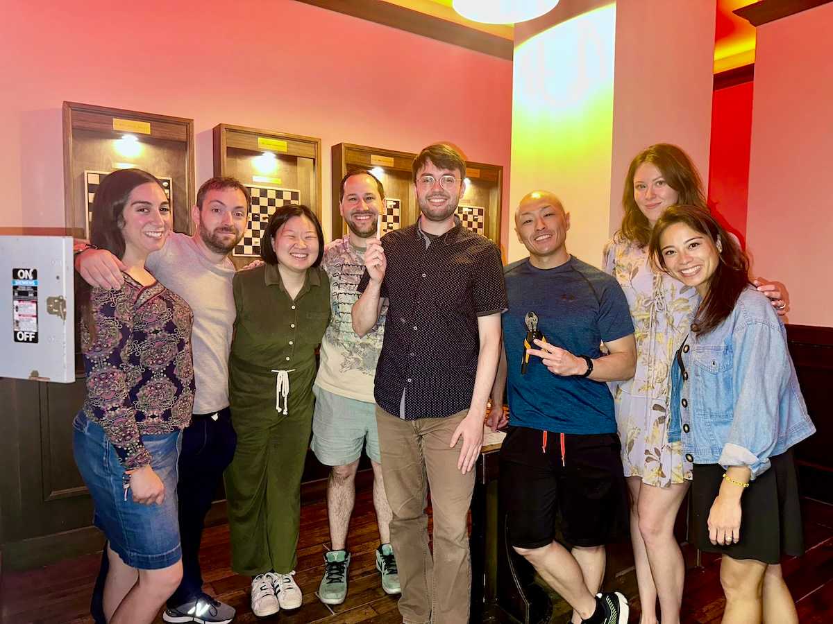 Group photo of fellows socializing together