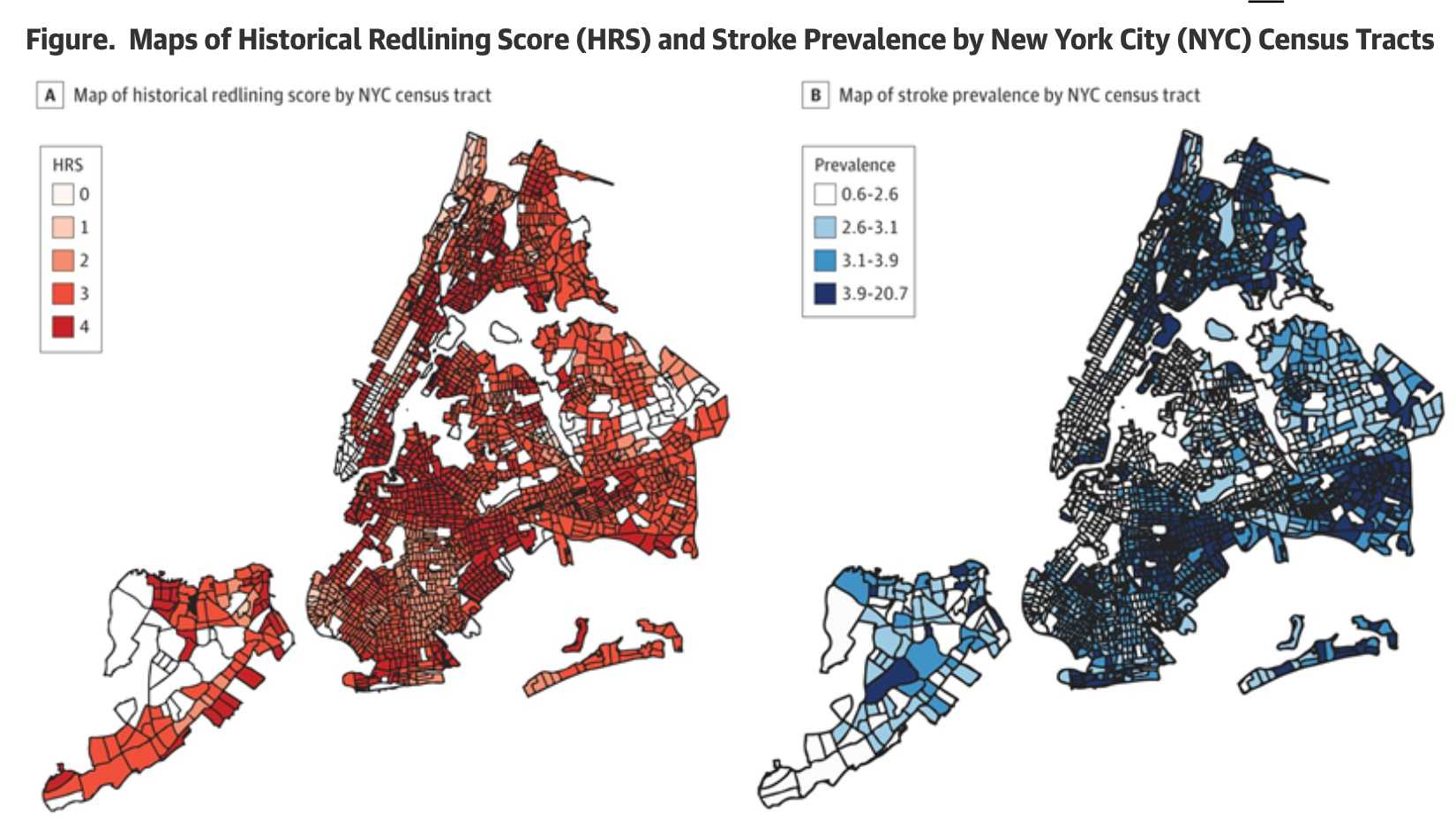 Historical Redlining, Social Determinants of Health, and Stroke Prevalence in Communities in New York City